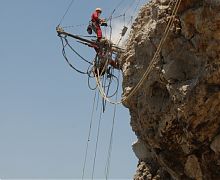 Rock anchor drilling using drifter rig - Gibraltar